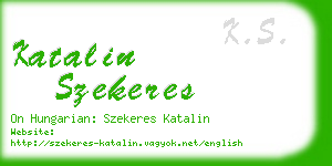 katalin szekeres business card